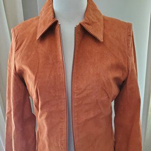 100% Leather Suede Jacket NWT